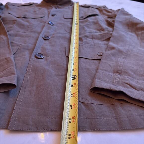 Vintage Ralph Lauren Purple Label Field Jacket 1994 Runway Linen 12 Safari Army - Picture 11 of 12